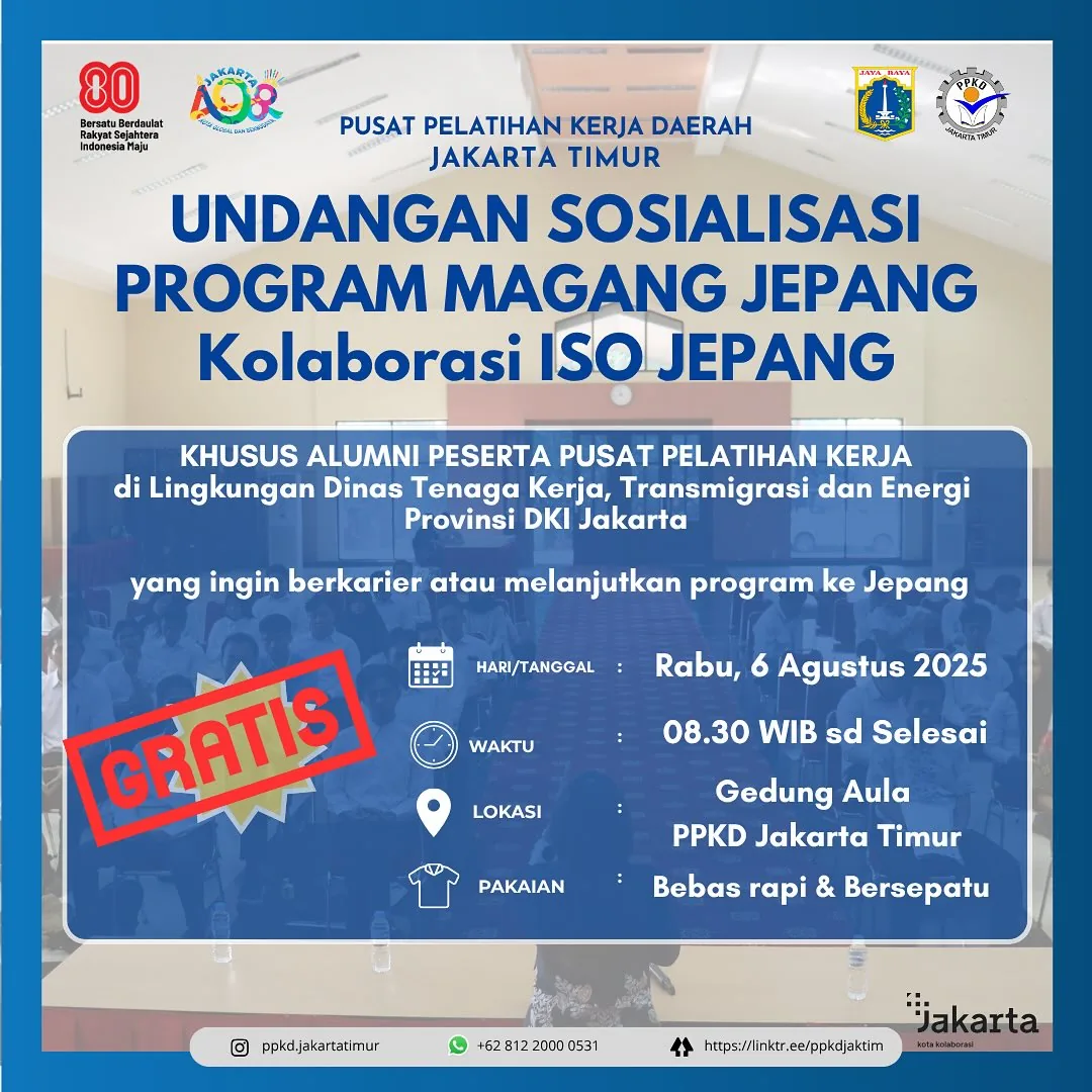 UNDANGAN SOSIALISASI PROGRAM MAGANG JEPANG – PPKD KABUPATEN JEMBRANA